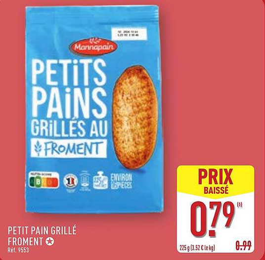 PETIT PAIN GRILLÉ FROMENT