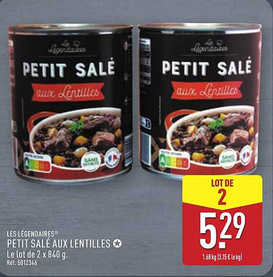 PETIT SALÉ AUX LENTILLES
