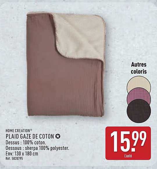 PLAID GAZE DE COTON