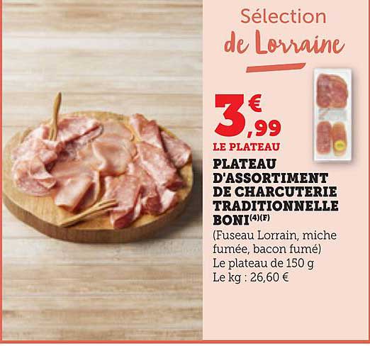 PLATEAU D'ASSORTIMENT DE CHARCUTERIE TRADITIONNELLE BONI