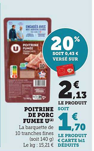 POITRINE DE PORC FUMEE U