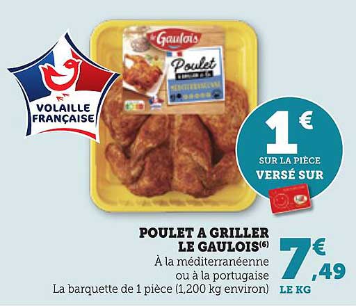 POULET A GRILLER LE GAULOIS