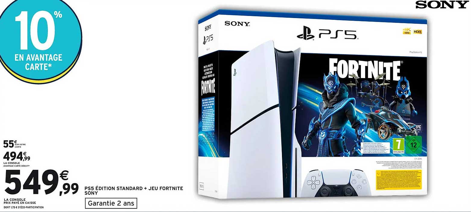 PS5 ÉDITION STANDARD + JEU FORTNITE SONY