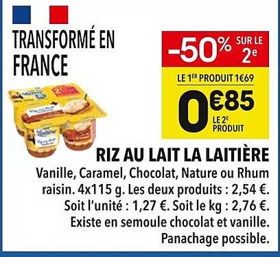 RIZ AU LAIT LA LAITIÈRE
