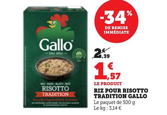 RIZ POUR RISOTTO TRADITION GALLO
