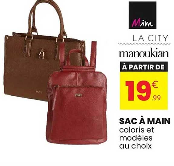 SAC À MAIN coloris et modèles au choix
