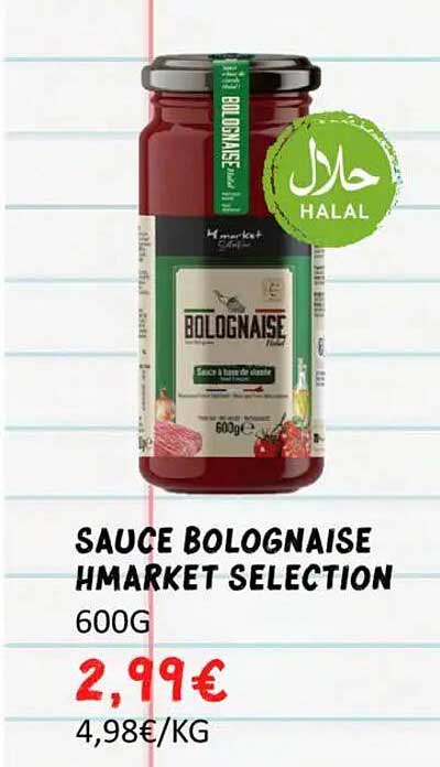 SAUCE BOLOGNAISE HMARKET SELECTION