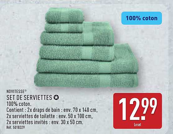 SET DE SERVIETTES