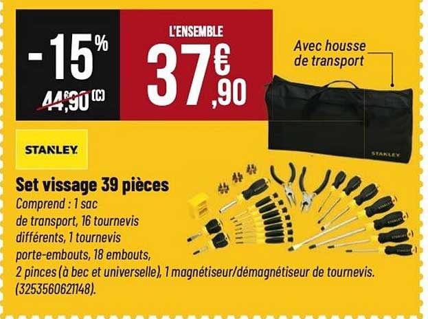 Set vissage 39 pièces