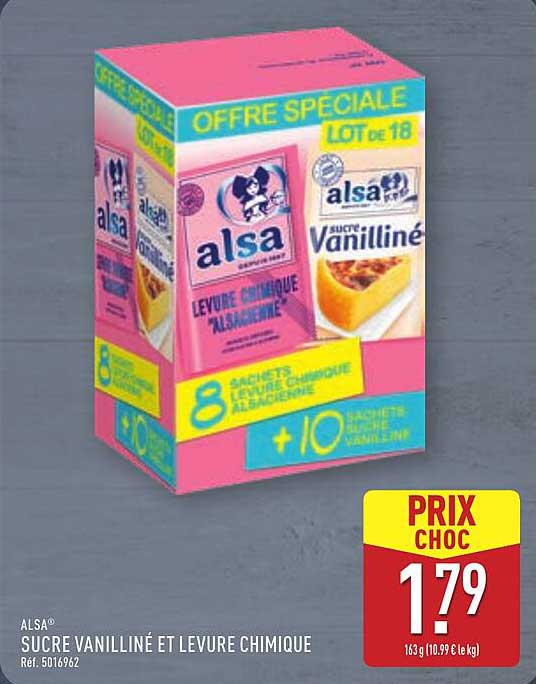 SUCRE VANILLINÉ ET LEVURE CHIMIQUE