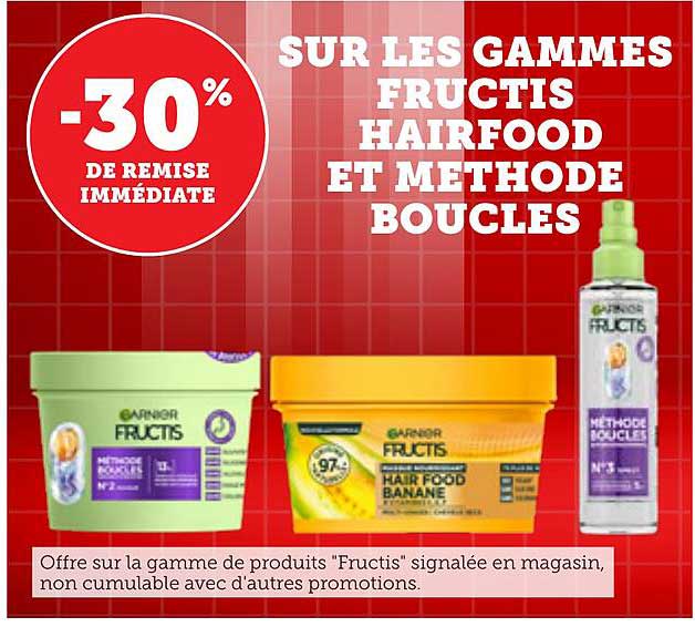 SUR LES GAMMES FRUCTIS HAIRFOOD ET METHODE BOUCLES