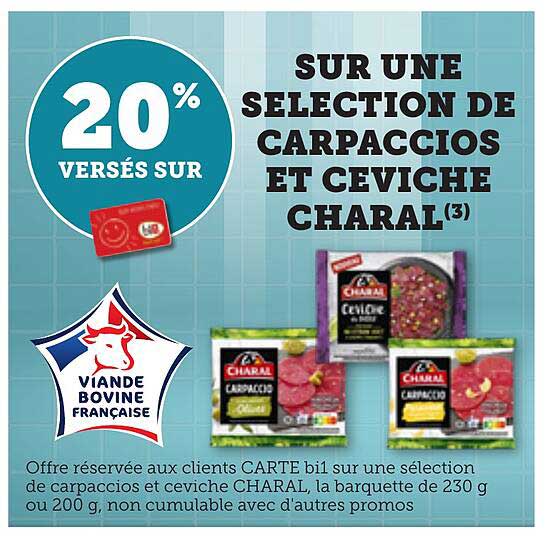 SUR UNE SELECTION DE CARPACCIOS ET CEVICHE CHARAL