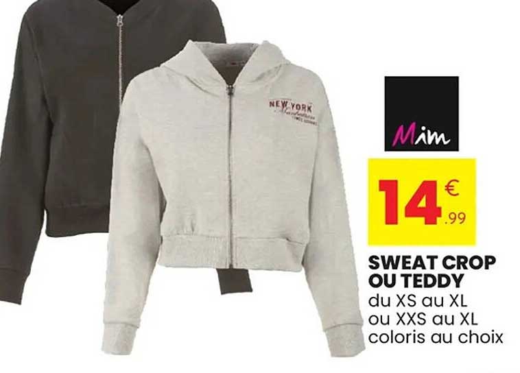 SWEAT CROP OU TEDDY