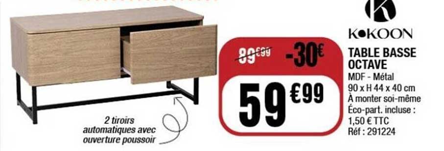 TABLE BASSE OCTAVE