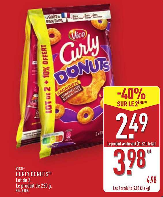 Vico Curly Donuts - Lot de 2