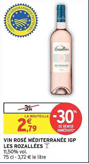 VIN ROSÉ MÉDITERRANÉE IGP LES ROZALLÉES