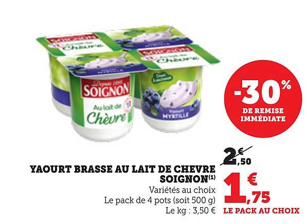 Yaourt Brassé au Lait de Chèvre Soignon