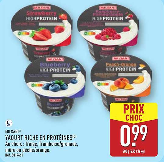 Yaourt riche en protéines