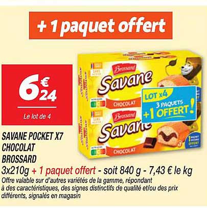 + 1 paquet offert