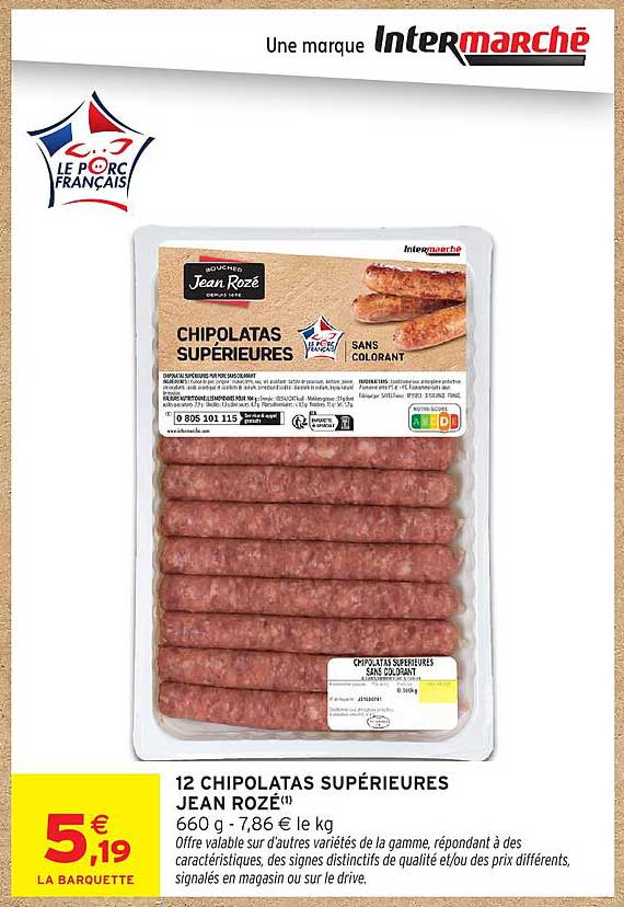 12 CHIPOLATAS SUPÉRIEURES JEAN ROZÉ