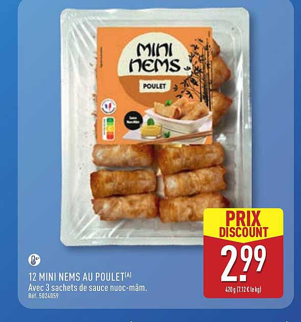 12 MINI NEMS AU POULET(Â)