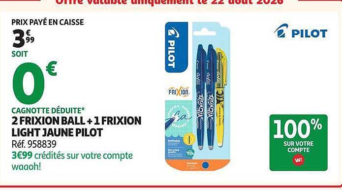 2 FRIXION BALL + 1 FRIXION LIGHT JAUNE PILOT