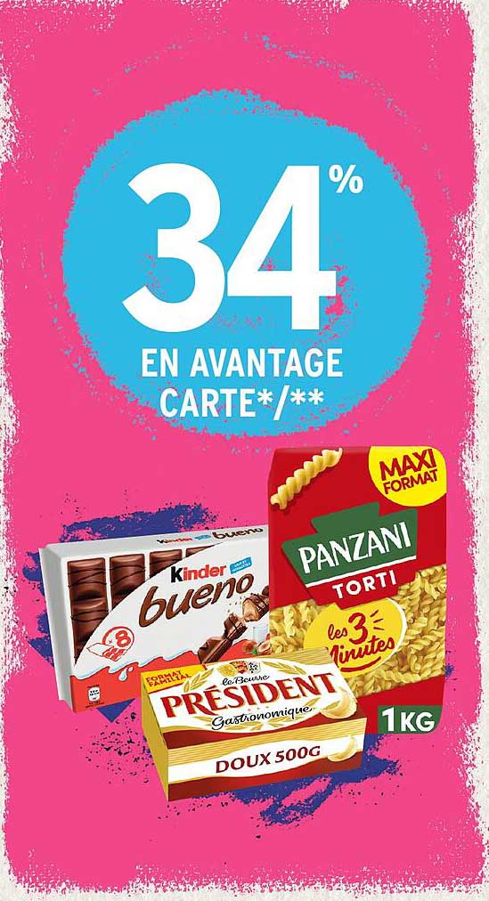 34% EN AVANTAGE CARTE*/**