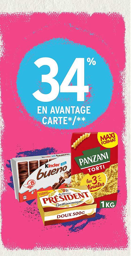 34% EN AVANTAGE CARTE*/**