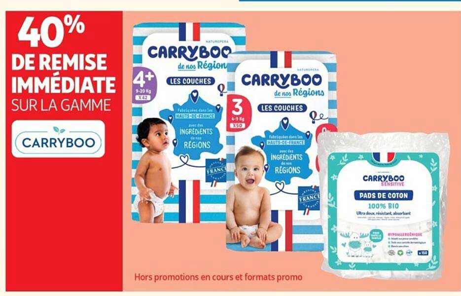 40% DE REMISE IMMÉDIATE SUR LA GAMME CARRYBOO