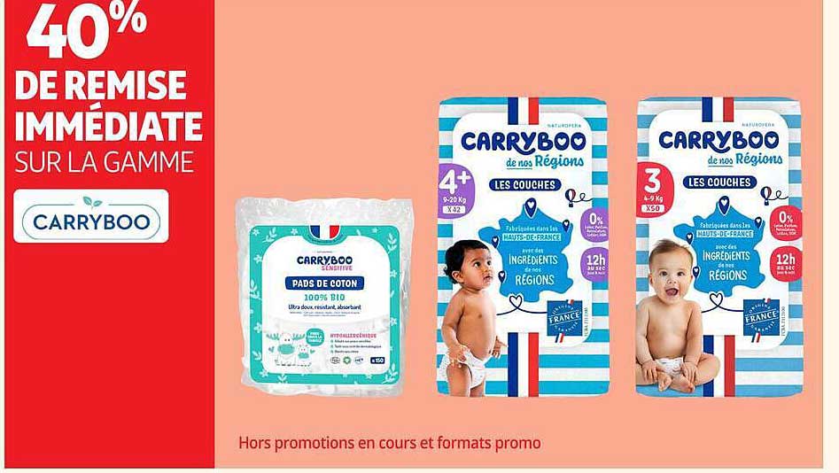 40% DE REMISE IMMÉDIATE SUR LA GAMME CARRYBOO