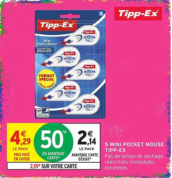 5 MINI POCKET MOUSE TIPP-EX