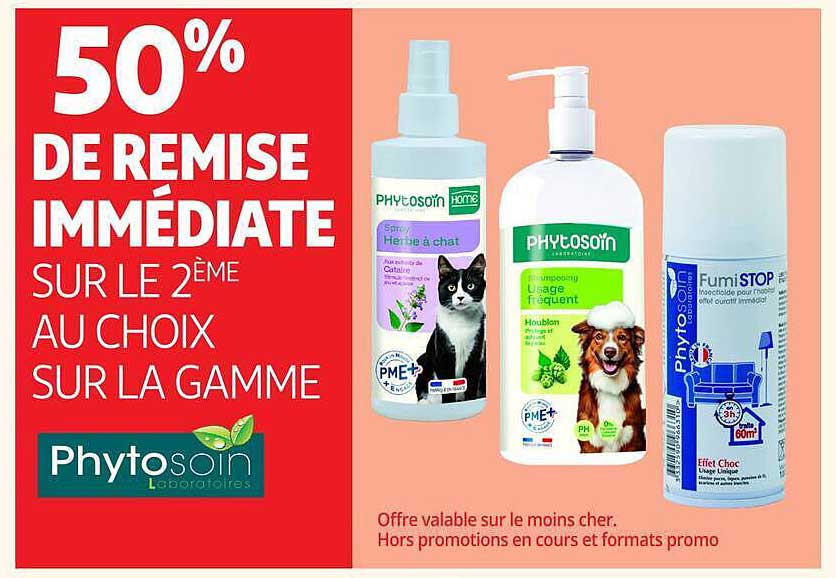 50% DE REMISE IMMÉDIATE SUR LE 2ÈME AU CHOIX SUR LA GAMME Phytosoin Laboratoires