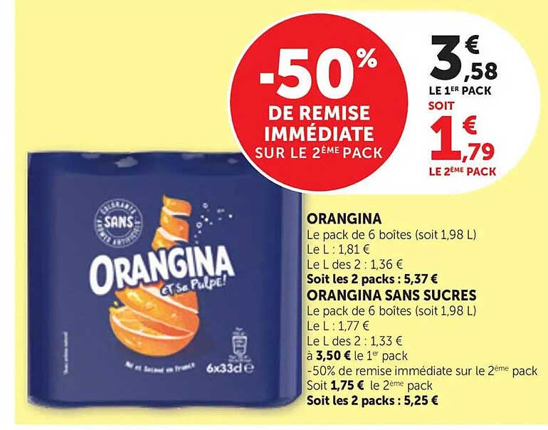 -50% DE REMISE IMMÉDIATE SUR LE 2ÈME PACK