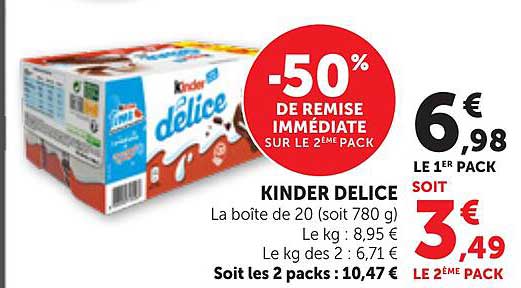 -50% DE REMISE IMMÉDIATE SUR LE 2ÈME PACK