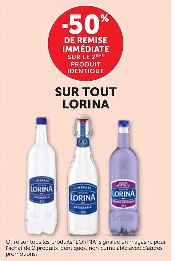 -50% DE REMISE IMMÉDIATE SUR LE 2ÈME PRODUIT IDENTIQUE