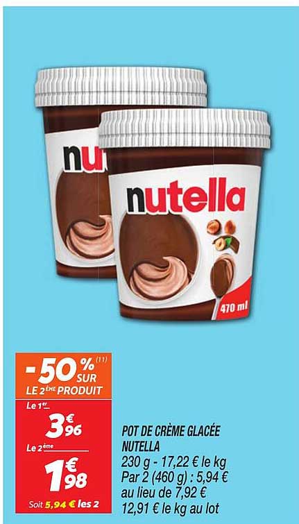 -50% sur le 2ème produit