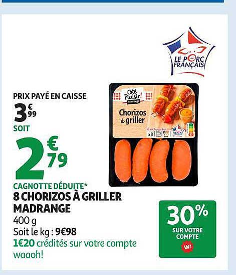 8 CHORIZOS À GRILLER MADRANGE
