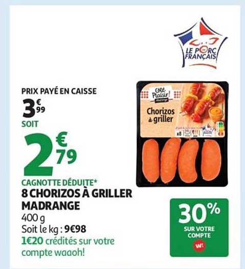 8 CHORIZOS À GRILLER MADRANGE