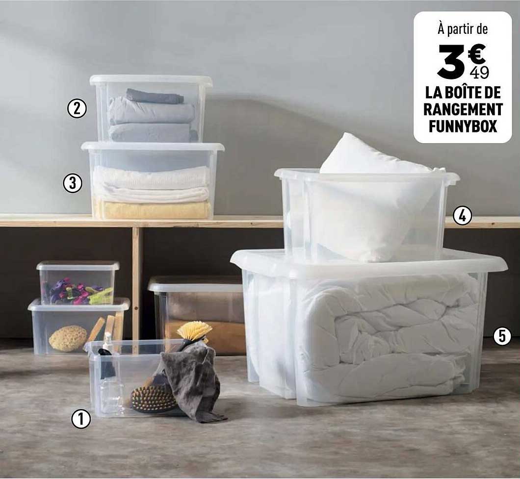 À partir de 3€49 LA BOÎTE DE RANGEMENT FUNNYBOX