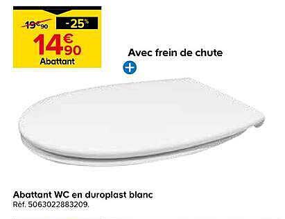 Abattant WC en duroplast blanc