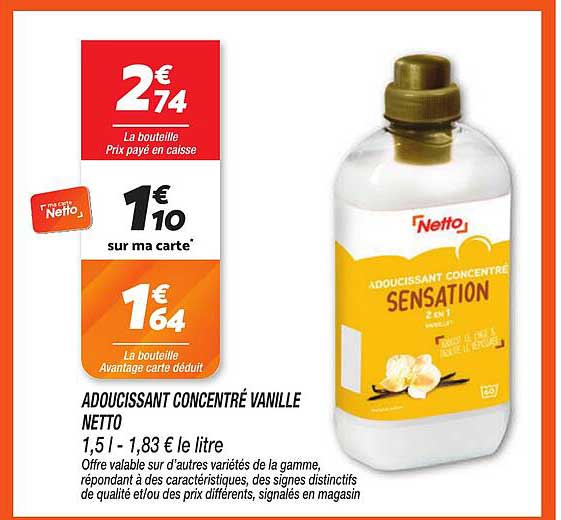 ADOUCISSANT CONCENTRÉ VANILLE NETTO