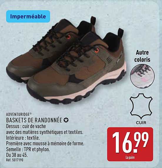 ADVENTURIDGE® BASKETS DE RANDONNÉE