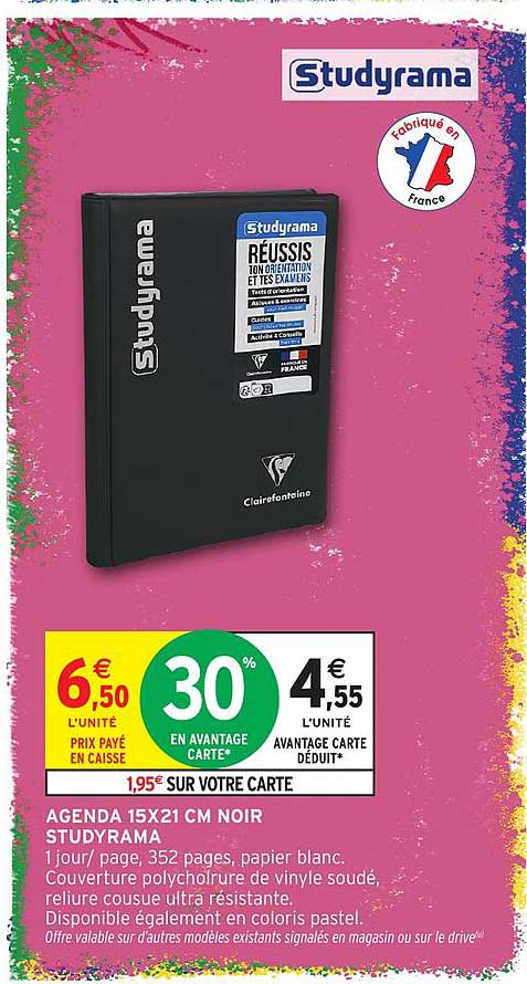 AGENDA 15X21 CM NOIR STUDYRAMA