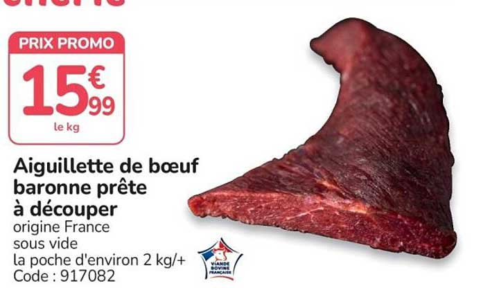 Aiguillette de bœuf baronne prête à découper