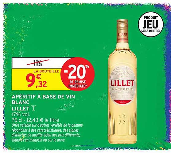 APÉRITIF À BASE DE VIN BLANC LILLET