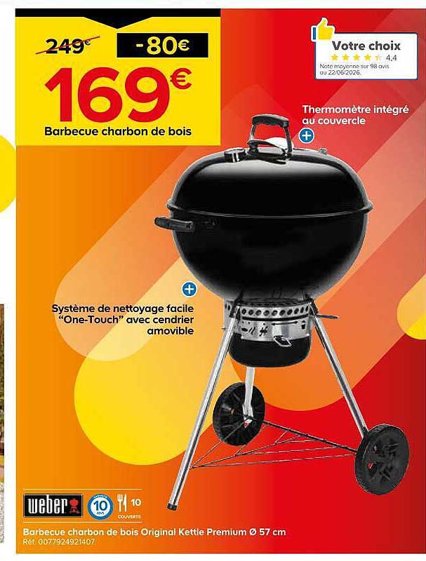 Barbecue charbon de bois Original Kettle Premium Ø 57 cm