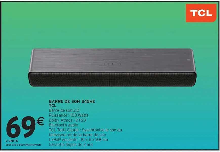 BARRE DE SON S45HE TCL
