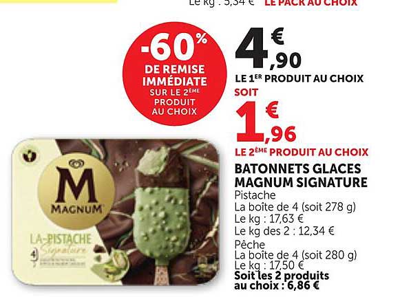 BATONNETS GLACES MAGNUM SIGNATURE Pistache