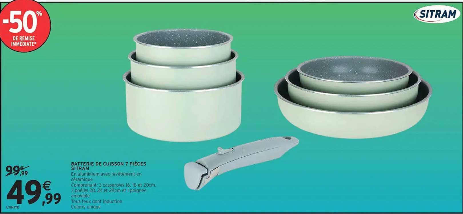BATTERIE DE CUISSON 7 PIÈCES SITRAM