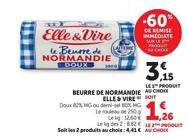 BEURRE DE NORMANDIE ELLE & VIRE (1)